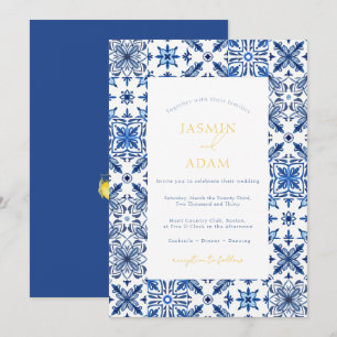 Invitation Mariage Méditerranéen de Verdure au Citron Italien