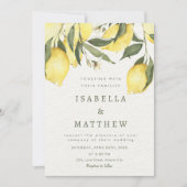 Invitation Mariage méditerranéen élégant au citron moderne (Devant)