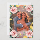 Invitation Mariage Méditerranéen Rose Blush & Citron (Devant)