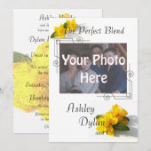 Invitation Mariage mélangé par moût de photo de famille de St (Devant / Derrière)