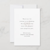 Invitation Mariage Merci Message Photo Ecru Heart Card (Devant)