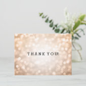 Invitation Mariage Merci Note Parties scintillant en cuivre (Debout devant)