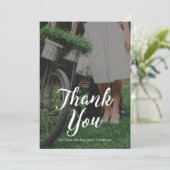 Invitation Mariage Merci photo avec typographie (Debout devant)