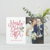 Invitation Mariage Merrily Ever After / Photo de vacances / R (Debout devant)