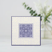 Invitation Mariage métallique arabe de fiançailles d'ornement (Debout devant)