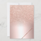 Invitation Mariage métallique d'aluminium d'or de typographie (Dos)