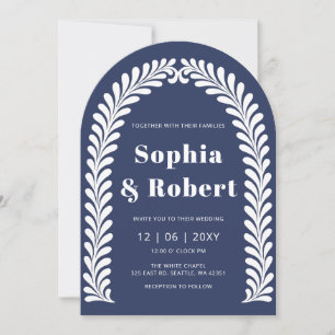 Invitation Mariage mexicain Blue Talavera