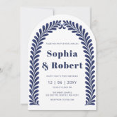 Invitation Mariage mexicain Blue Talavera (Devant)