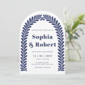 Invitation Mariage mexicain Blue Talavera (Debout devant)