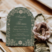 Invitation Mariage Mexicain de Talavera Verte