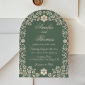 Invitation Mariage Mexicain de Talavera Verte