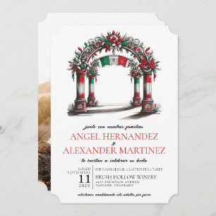 Invitation Mariage mexicain en fête avec photo