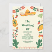 Invitation Mariage mexicain Fiesta Papel Picado (Devant)