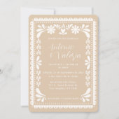 Invitation Mariage Mexicain Papier Découpé Haciend (Devant)