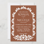 Invitation Mariage mexicain Talavera en terre cuite (Devant)