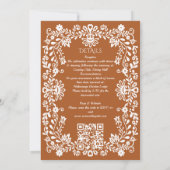 Invitation Mariage mexicain Talavera en terre cuite (Dos)