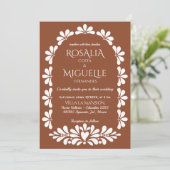 Invitation Mariage mexicain Talavera en terre cuite (Debout devant)