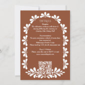 Invitation Mariage mexicain Talavera en terre cuite (Dos)