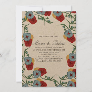 Invitation Mariage Mexicaine Thème Vin Vin Floral Bunch
