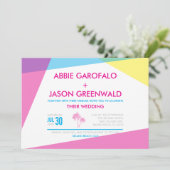 Invitation Mariage Miami Nights (Debout devant)