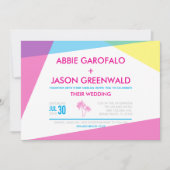 Invitation Mariage Miami Nuits (Devant)