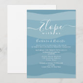 Invitation Mariage Micro Bleu (Devant / Derrière)