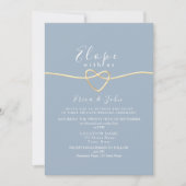 Invitation Mariage Micro Dusty Blue (Devant)