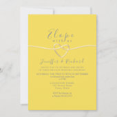 Invitation Mariage Micro Jaune et Gris (Devant)