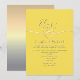 Invitation Mariage Micro Jaune et Gris