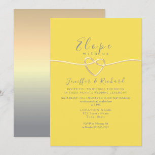 Invitation Mariage Micro Jaune et Gris