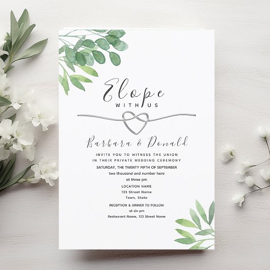 Invitation Mariage micro vert Sage