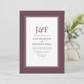 Invitation Mariage Midnight Plum (Debout devant)