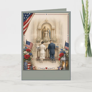 Invitation Mariage Militaire Américain Catholique Personnalis
