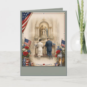 Invitation Mariage Militaire Catholique Américain sur mesure