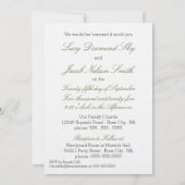 Invitation Mariage militaire Inviter d'élégantes roses blanch (Dos)