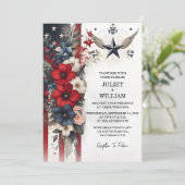Invitation Mariage militaire tactique de guerre de la Marine (Debout devant)