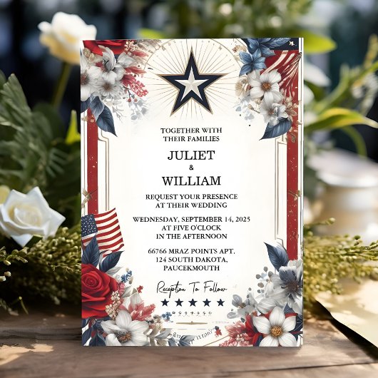 Invitation Mariage militaire tactique de guerre de la Marine