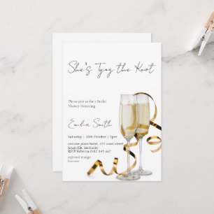 Invitation Mariage Minimal Champagne BridalShower