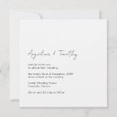 Invitation Mariage minimal contemporain moderne élégant (Devant)