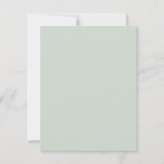Invitation Mariage minimal de feuillage Eucalyptus à script c (Dos)