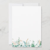 Invitation Mariage minimal de la marine aurifère Eucalyptus L (Dos)