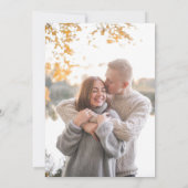 Invitation Mariage minimal de serrure et de feuille (Dos)