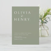 Invitation Mariage minimal de taille moderne (Debout devant)