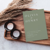 Invitation Mariage minimal de taille moderne