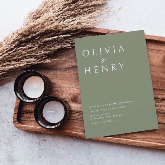 Invitation Mariage minimal de taille moderne