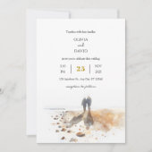 Invitation Mariage minimal des collecteurs de Shell Sunrise S (Devant)