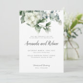 Invitation Mariage minimal Eucalyptus élégant (Debout devant)