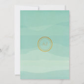 Invitation Mariage minimal Gold Sage vert (Dos)