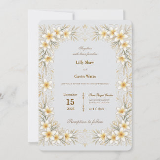 Invitation Mariage Minimal Luxe Frangipanier