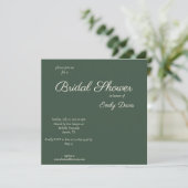 Invitation Mariage Minimal Script Highland Mousse Verte (Debout devant)